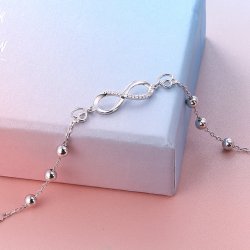 Infinity and beads silver bracelet Infinity and beads silver bracelet